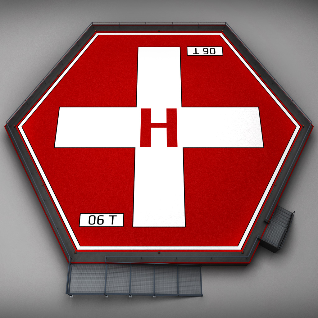 Helipad helicopter pad pack by kr3atura 3DOcean